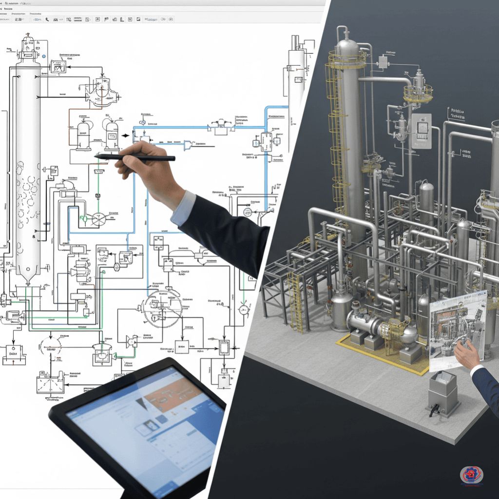 Eepichem_Conception, schématisation et modélisation 2D, 3D des plans et procédés industriels